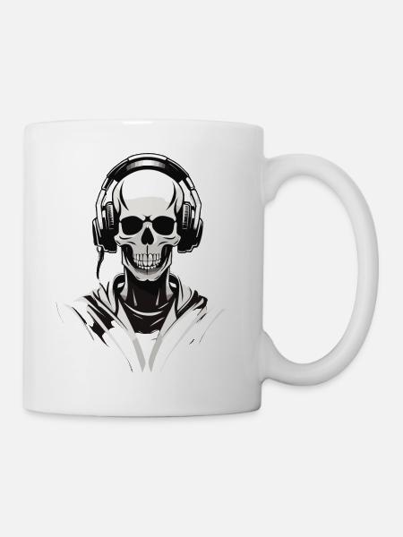 Skelleton DJ direct view - Tasse - Weiß