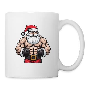 Santa Claus Muscles Gym Santa - Mug - white - Right