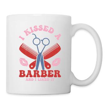 I Kissed A Barber And I Liked It Barbershop Beard - Mug - white - Right
