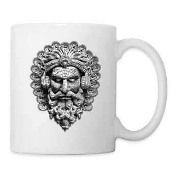 T-Shirt Hip-Hop : Streetwear avec des vibrations de masque de dieu - Mug blanc - blanc - Droite