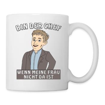 MANN BIN DER CHEF - Tasse - Weiß - Rechts