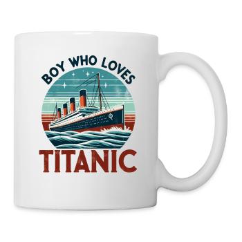 Boy Loves RMS Titanic Just a Boy who loves - Mug - white - Right