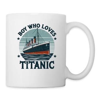 Ship Just A Boy Who Loves RMS Titanic Boat Boys - Mug - white - Right