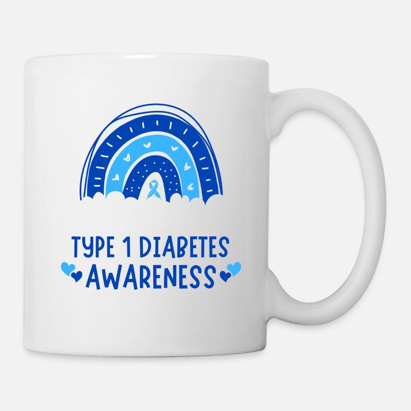 Sensibilisation au diabète de type 1 - Mug blanc - blanc
