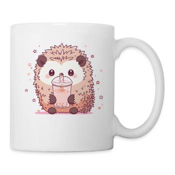 Kawaii Hérisson Boissons Boba Bubble Tea Chibi - Mug blanc - blanc - Droite
