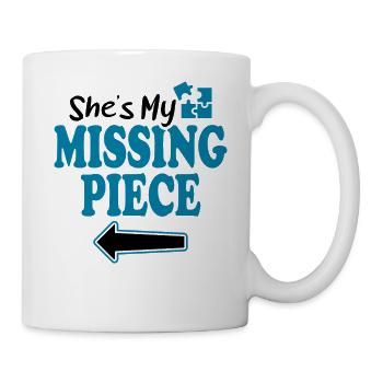Mein Fehlendes Stück Mein Rätsel - Paar - Tasse - Weiß - Rechts