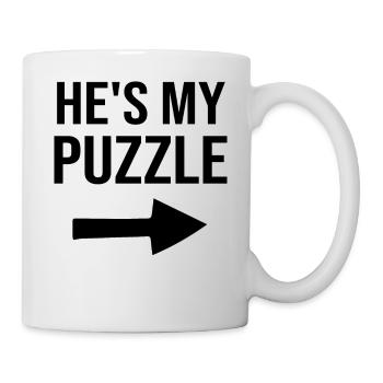 Mein Rätsel Mein Fehlendes Stück - Paar - Tasse - Weiß - Rechts