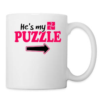 Mein Rätsel Mein Fehlendes Stück - Paar - Tasse - Weiß - Rechts