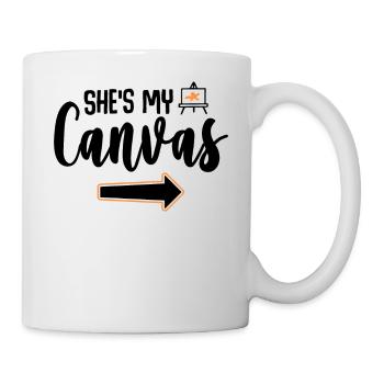 Meine Leinwand Meine Farbe - Paar Matching - Tasse - Weiß - Rechts