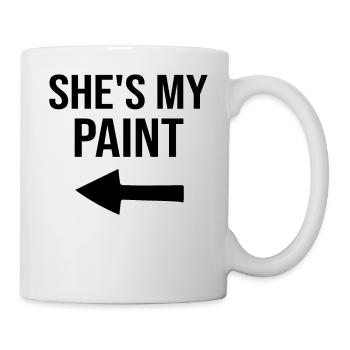 Meine Farbe Meine Leinwand - Paar Matching - Tasse - Weiß - Rechts
