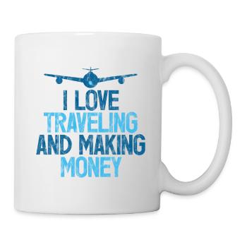 I Love Traveling And Making Money 3 - Mug - white - Right