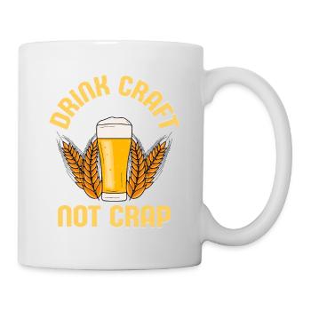 Boire de l’artisanat pas de la merde Homebrew bière de brasseur - Mug blanc - blanc - Droite