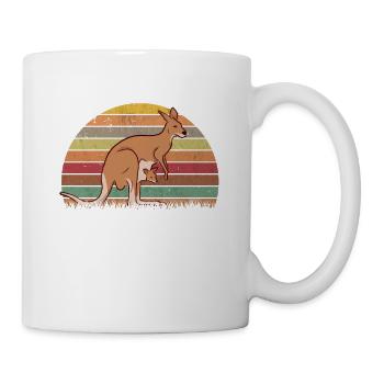 Kangourou Retro Australie Vintage - Mug blanc - blanc - Droite