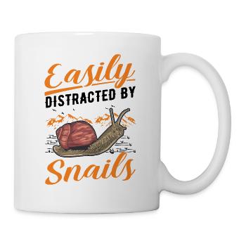 Escargot cadeau Escargot vigne escargot - Mug blanc - blanc - Droite