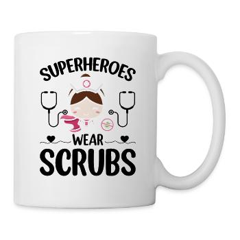 Superheroes Wear Scrubs - Nurse - Mug - white - Right