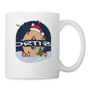 Awesome Ortiz Name w Santa Hat in Xmas Theme - Mug - white - Right