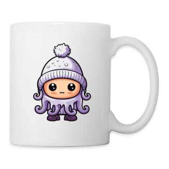 Octopus Winter Animal Cute Comic - Mug - white - Right