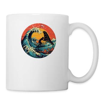 Wingfoil Surfer Wingfoiling Board Vintage - Mug - white - Right
