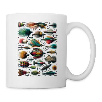 Pêche à la mouche mouches pêcheur Art - Mug blanc - blanc - Droite
