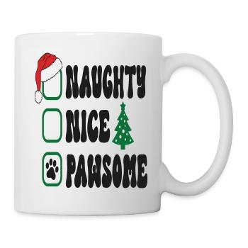 Naughty Nice Pawsome - Mug - white - Right