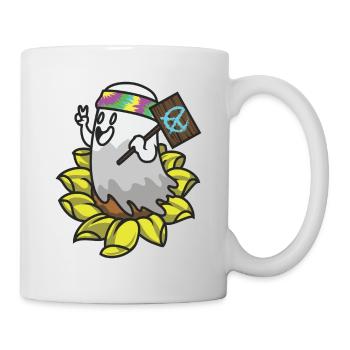 Pumpkin Hippy Halloween Peace Hippie - Mug - white - Right