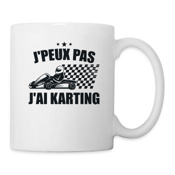 J'peux Pas J'ai Karting Cadeau - Mug blanc - blanc - Droite