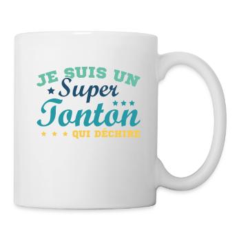 Je Suis Un Super Tonton Qui Déchire Cadeau Humour - Mug blanc - blanc - Droite