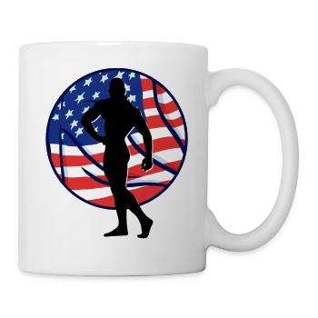 Musculation Classique Vintage Haltérophilie Rétro - Mug blanc - blanc - Droite
