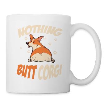 Jeu de mots drôle de Corgie pour les chiens des fans de Corgi - Mug blanc - blanc - Droite