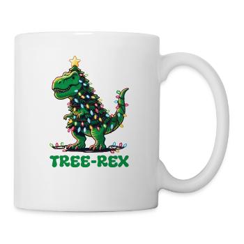 Tree-Rex lustiger Dinosaurier Wortspiel T-Rex - Tasse - Weiß - Rechts