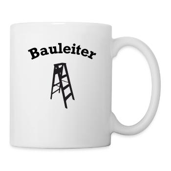 Bauleiter Leiter Wortspiel Bauen Hausbau Baustelle - Tasse - Weiß - Rechts