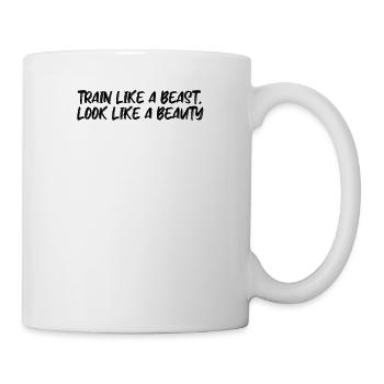 Fitness - Entraînez-vous comme une bête, ayez l’air d’une beauté - Mug blanc - blanc - Droite