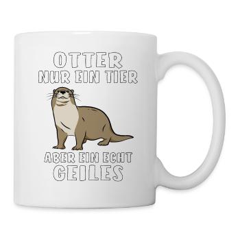 LA LOUTRE, UN ANIMAL - Mug blanc - blanc - Droite