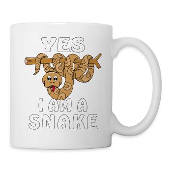 YES I AM A SNAKE - Mug - white - Right