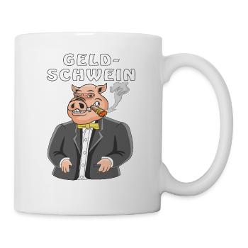 GELD SCHWEIN - Tasse - Weiß - Rechts