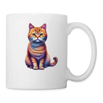 Süßes ausgefallenes Kätzchen | Liebe Katzenfreunde - Tasse - Weiß - Rechts