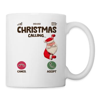 Weihnachten nennt Weihnachtspyjama lustigen Baum - Tasse - Weiß - Rechts