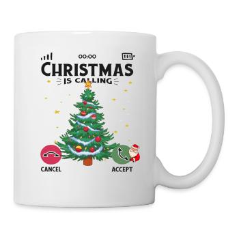 Christmas Is Calling Christmas Pajama Funny X-Mas - Mug - white - Right