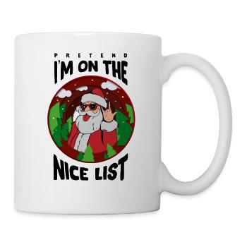 Funny Rock Christmas Santa - Pretend I'm On The - Mug - white - Right