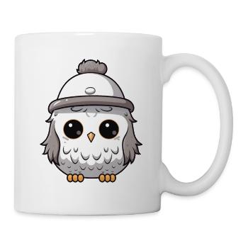 Owl Winter Animal Cute Comic - Mug - white - Right