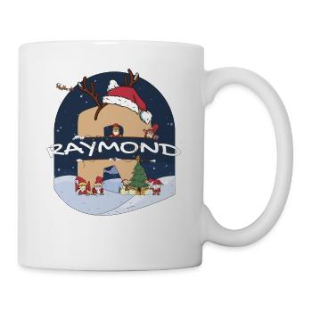 Awesome Raymond Name mit Weihnachtsmütze im Weihnachtsthema - Tasse - Weiß - Rechts