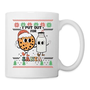 J’ai mis pour le Père Noël - Drôle Rétro Laid Noël - Mug blanc - blanc - Droite