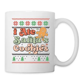J’ai mangé les biscuits du Père Noël - Noël Retro Ugly - Mug blanc - blanc - Droite