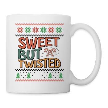 Doux mais tordu - Noël Rétro Laid Noël - Mug blanc - blanc - Droite