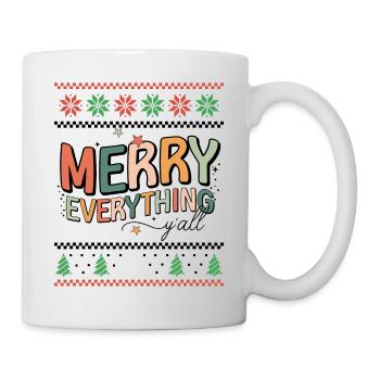 Joyeuses Fêtes - Noël rétro drôle Noël moche - Mug blanc - blanc - Droite