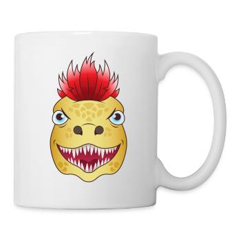 Punk Dino Utahraptor Dinosaur - Mug - white - Right