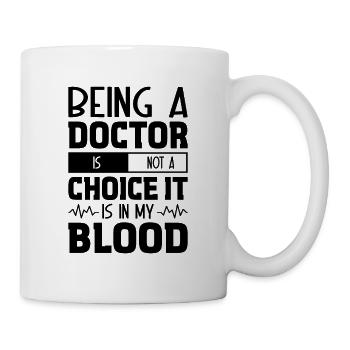Médecin - Être médecin n’est pas un choix, c’est dans M - Mug blanc - blanc - Droite