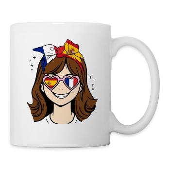 Moitié Français Moitié Espagnol petite fille, Espagne - Mug blanc - blanc - Droite