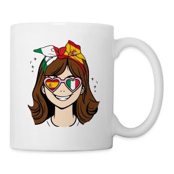 Moitié Italien Moitié Espagnol petite fille, Espagne - Mug blanc - blanc - Droite