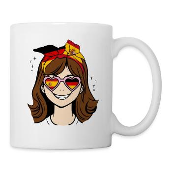 Moitié Allemand Moitié Espagnol petite Fille, Espagne - Mug blanc - blanc - Droite